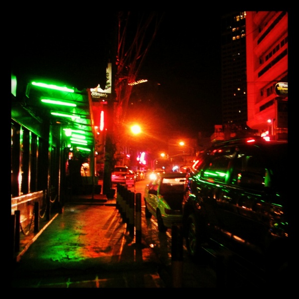 P. Burgos Street in Makati is considered one of the red light districts - go-go bar area - of Metro Manila. Photo: Instagrammanila.tumblr.com