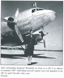 FIN Stewardess and DC-3 (1947)