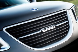 Saab-Logo-at-the-Front-of-Car