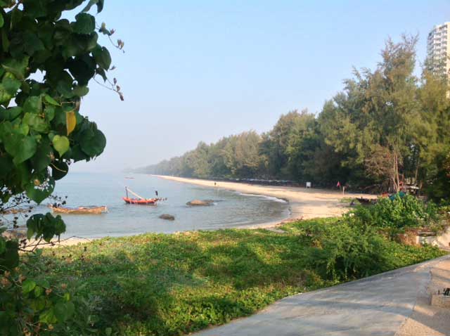 Mae Ramphung Beach is Rayong's longest beach.
