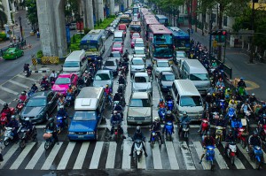 Motorcyclists in Bangkok. Photo: Roland Dobbins @ WikiCommons