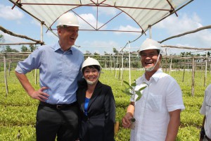 Danish Ambassador John Nielsen visiting the project. Photo: Danish Embassy in Vietnam