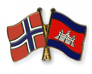 Norway-Cambodia flags