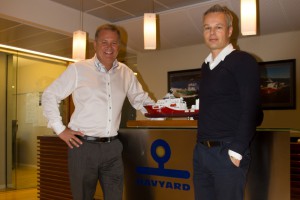 Hallvard Fosnavaag (left) has been appointed as the new head of Havyard's office in Singapore and will be responsible for the markets in Asia and the Middle East. Photo: Havyard