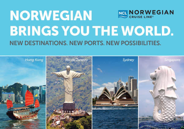 Norwegian Cruise Line announced global deployment expansion, sailing to Asia, The Gulf, India, Australia and New Zealand (PRNewsFoto/Norwegian Cruise Line)