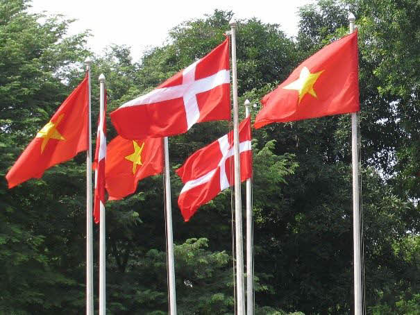 Vietnam-Denmark-flags