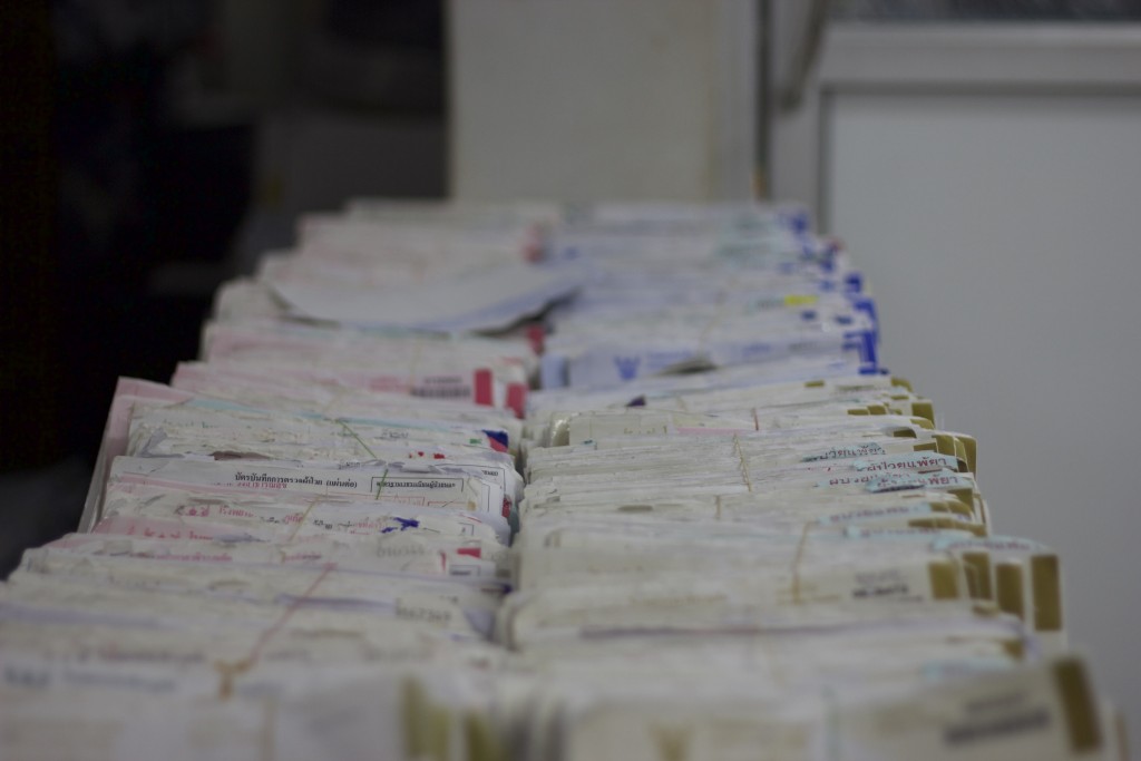Patient files in the Vachira Hospita, Phuket (Photo: Frederik Sonne)