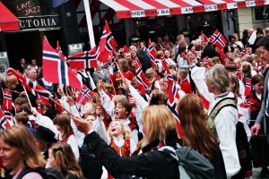 This is how the celebrations look in Norway. Photo: Evelin Augustafson