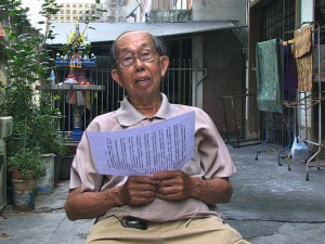 Chan Sun Wing a Singaporean exile living in Thailand. 