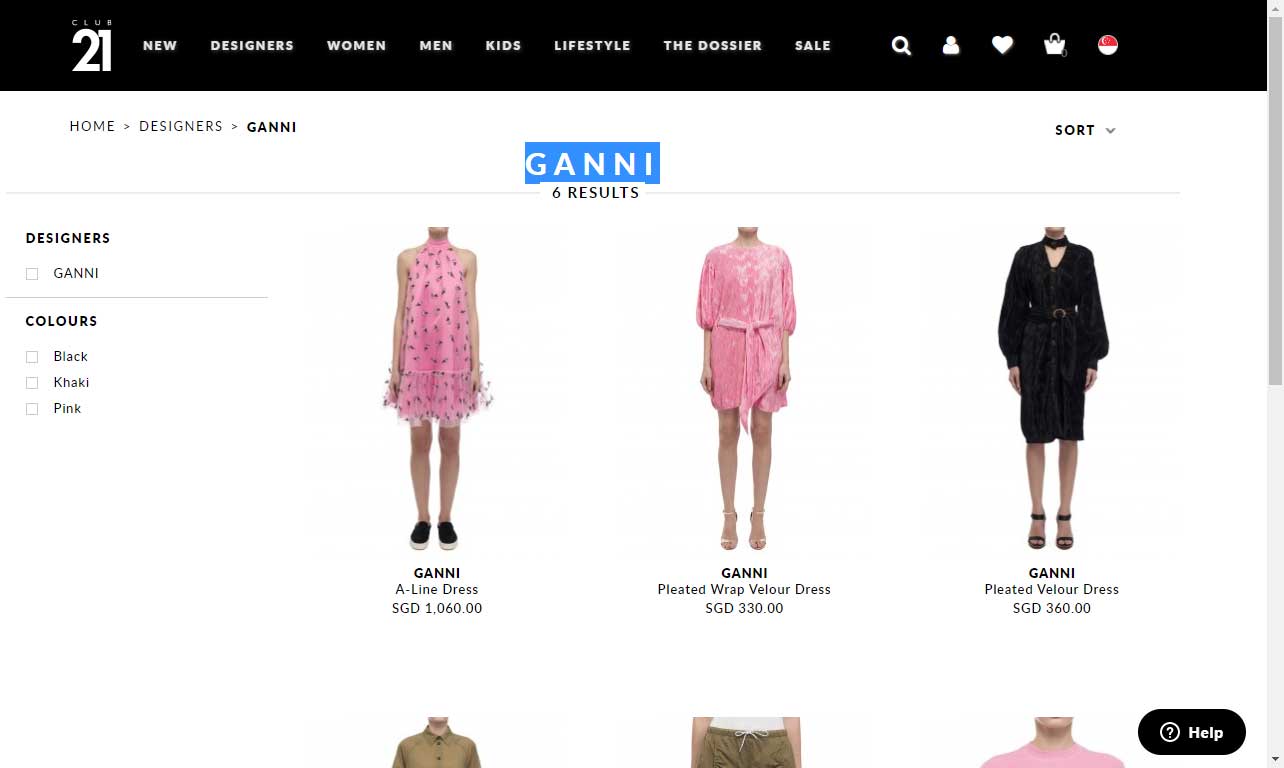 Danish designer clothes sold in Singapore