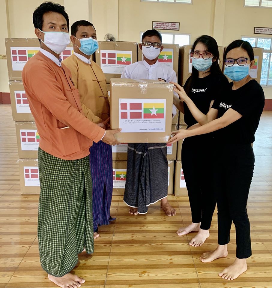 Denmark donates 50,000 masks to Hlaing Tharyar community in Myanmar