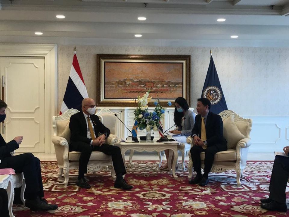 Swedish ambassador discussed further collaborations with Thai Vice Minister of Commerce