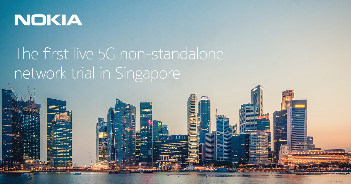 Starhub and Nokia launched first live 5G non-standalone network trial in Singapore