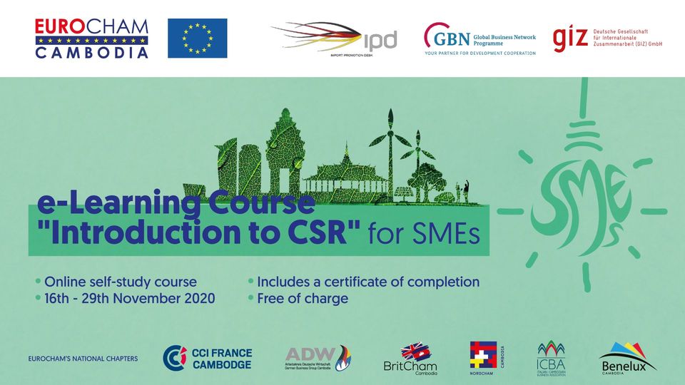 EuroCham Cambodia invites to "Introduction to CSR" e-learning course