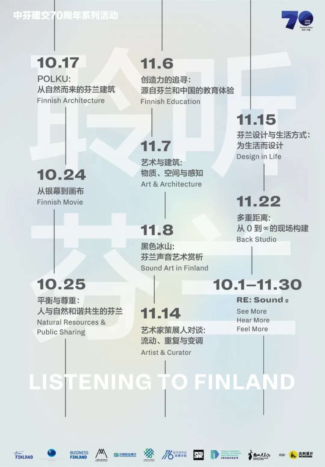 The Shanghai Minsheng Art Museum hosts "Listening to Finland" exhibition on 17 Oct until end of Nov - 16
