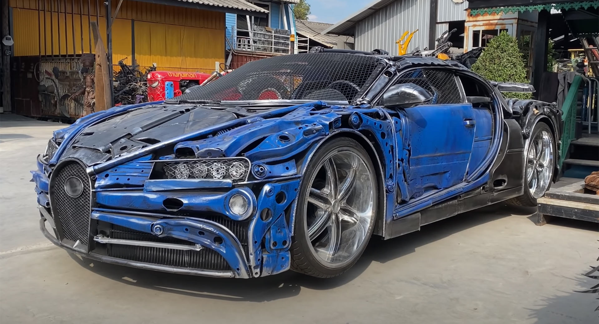 Swede buys Bugatti Chiron replica made from scrap metal in Thailand