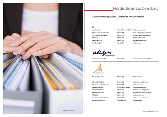List of Nordic companies in Thailand, list of companies affiliated with the Nordic Chambers of commerce, list of companies serving the expats in Thailand