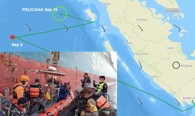 Norwegian freighter rescued 35 fishermen from burning vessel in the Indian ocean