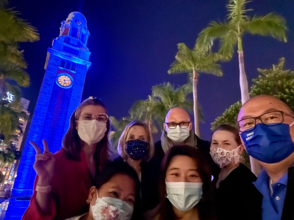 TST Clock Tower turned deep blue in celebrations of Finland’s 104th Independence Day