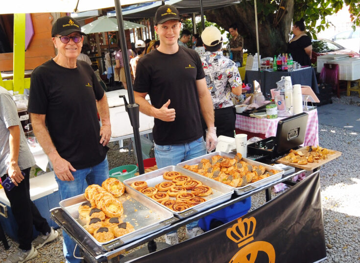 Danish by Danish pastries at weekend market in Penang