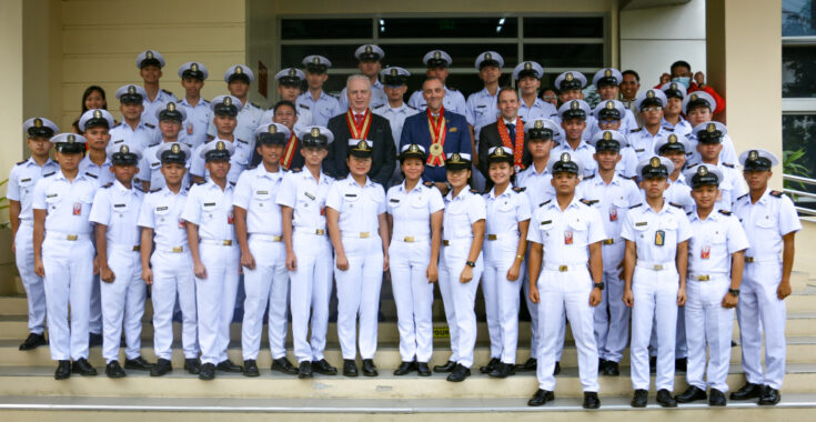 Ambassador Christian Lyster and NTC Cadets at Lyceum University