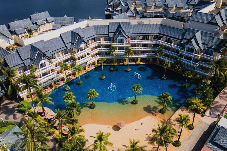 Pool aerial view, Angsana Laguna Phuket