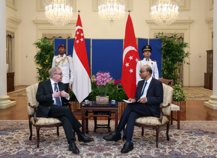 Finland's Ambassador Juha Markkanen meets Singapore's President, Tharman Shanmugaratnam