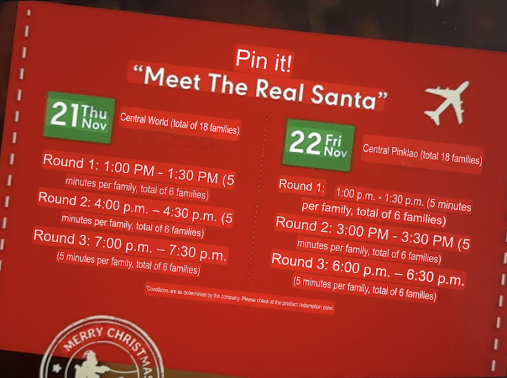 CentralWorld Santa Claus