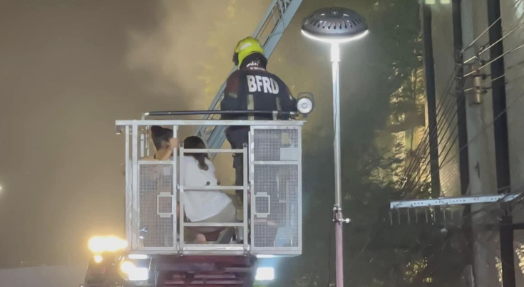 No Scandinavians among those affected by the fire at a hotel near Khao San Road that claimed three lives and left seven people injured.