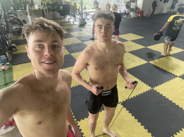 Danish brothers Julius and Carl-Emil Hauge Johansen have chosen to spend a month at a Muay Thai camp in Pai