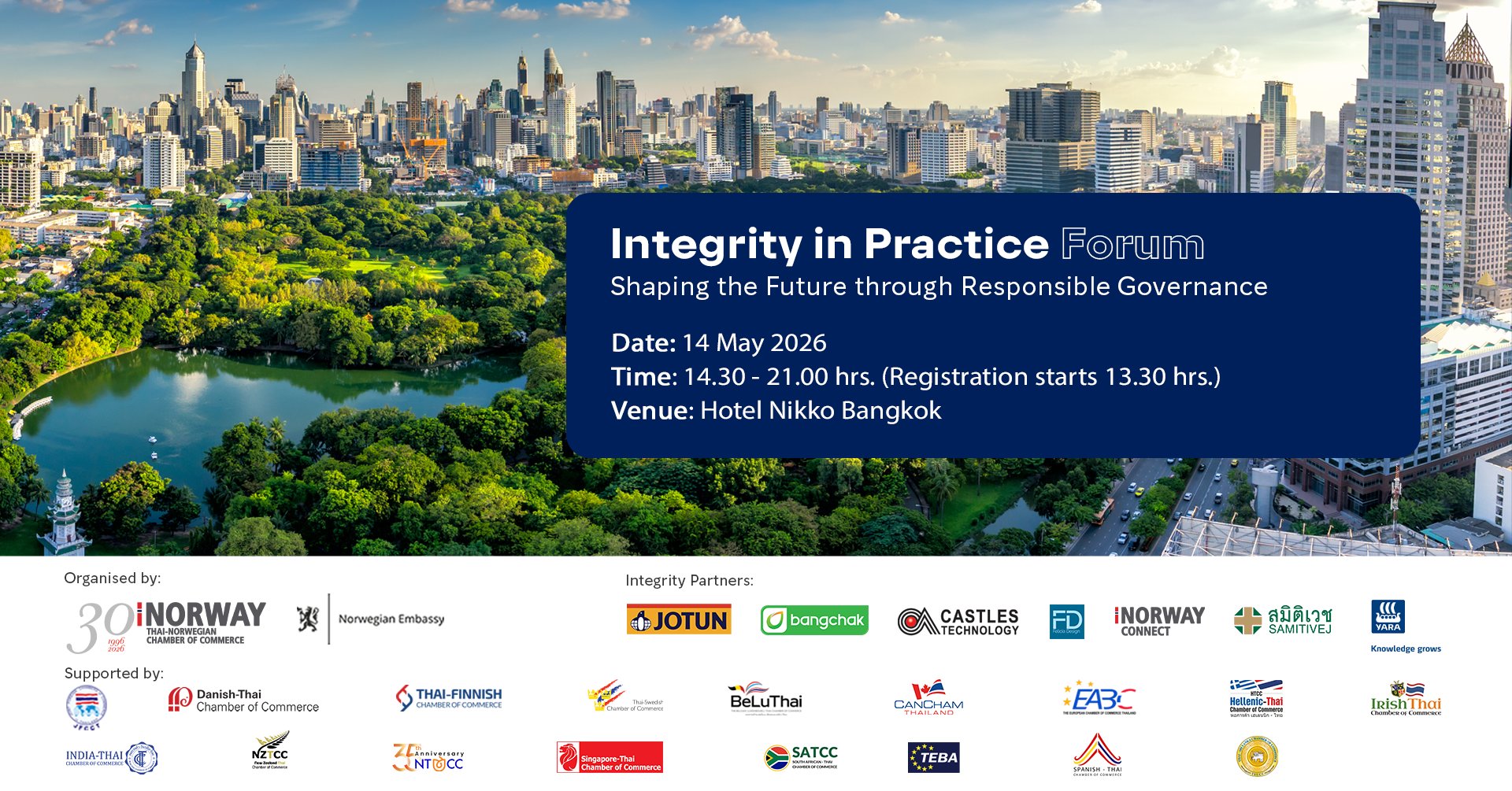 Business leaders invited to Nordic-backed integrity forum in Bangkok