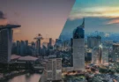 Cityview of Singapore and Jakarta